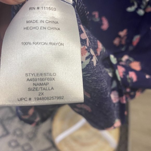 Lily Rose Square Neck Long Sleeve Skater Dress Juniors' Plus Size 2X 18-20 - Picture 11 of 12